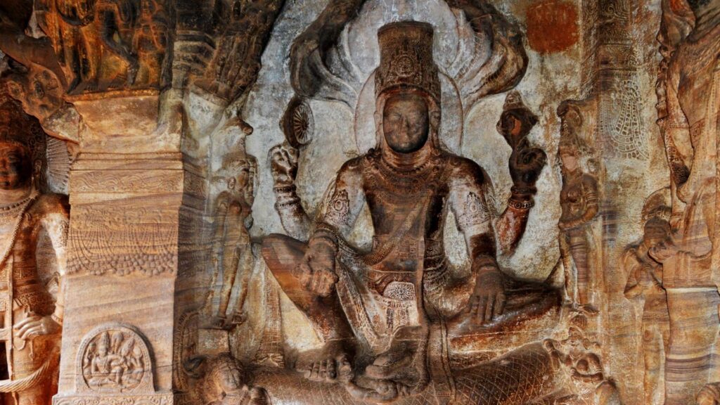 Badami Caves: Mural Paintings